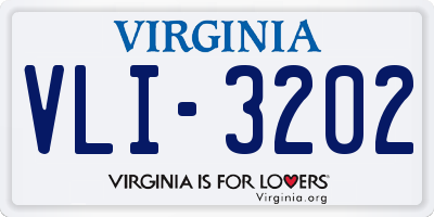 VA license plate VLI3202