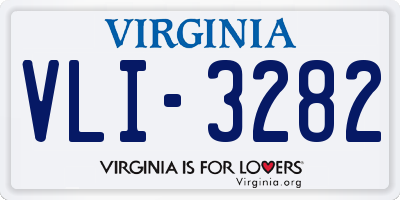 VA license plate VLI3282