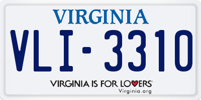 VA license plate VLI3310