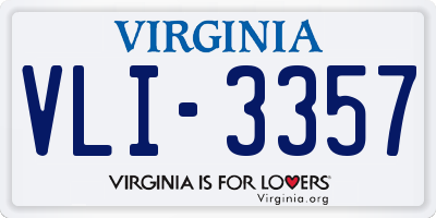 VA license plate VLI3357