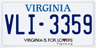 VA license plate VLI3359