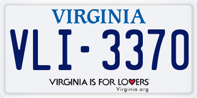VA license plate VLI3370