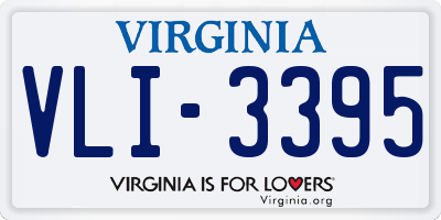 VA license plate VLI3395