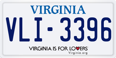 VA license plate VLI3396