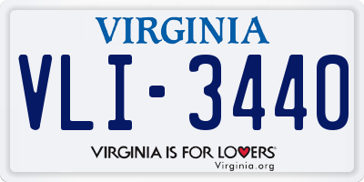 VA license plate VLI3440