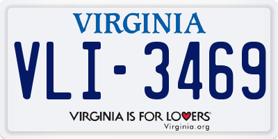 VA license plate VLI3469
