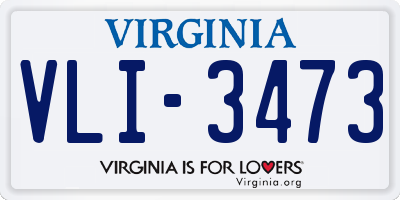 VA license plate VLI3473