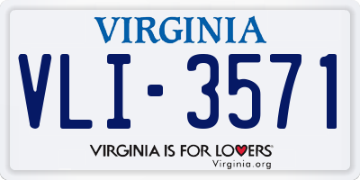 VA license plate VLI3571