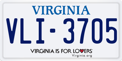 VA license plate VLI3705