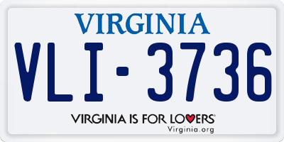 VA license plate VLI3736