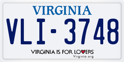 VA license plate VLI3748