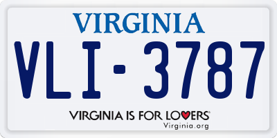 VA license plate VLI3787