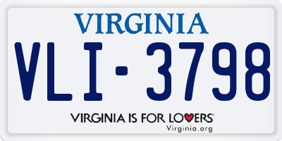VA license plate VLI3798
