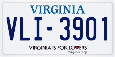 VA license plate VLI3901