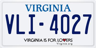 VA license plate VLI4027