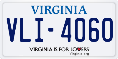 VA license plate VLI4060