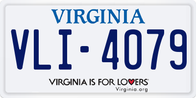 VA license plate VLI4079