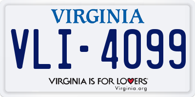 VA license plate VLI4099