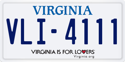 VA license plate VLI4111