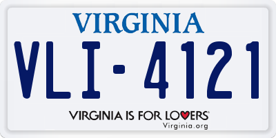 VA license plate VLI4121