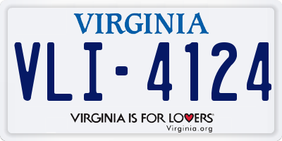 VA license plate VLI4124