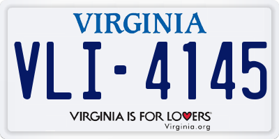 VA license plate VLI4145