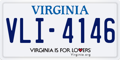 VA license plate VLI4146