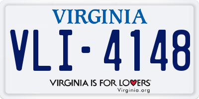 VA license plate VLI4148