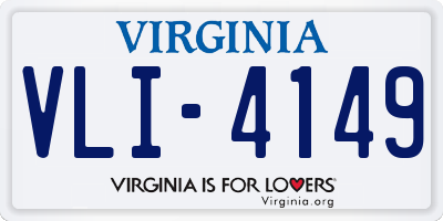 VA license plate VLI4149