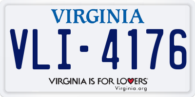VA license plate VLI4176