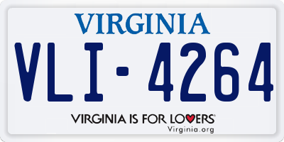 VA license plate VLI4264