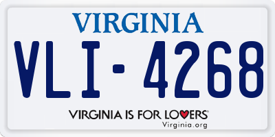 VA license plate VLI4268
