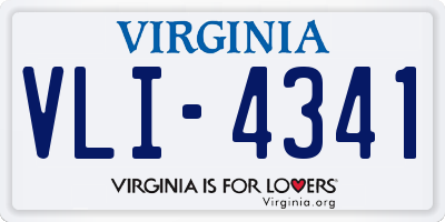VA license plate VLI4341