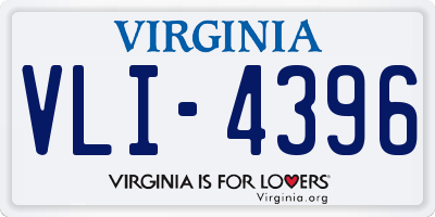VA license plate VLI4396