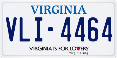 VA license plate VLI4464