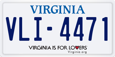 VA license plate VLI4471