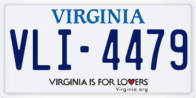 VA license plate VLI4479