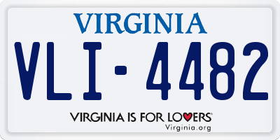 VA license plate VLI4482