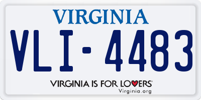 VA license plate VLI4483