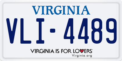 VA license plate VLI4489