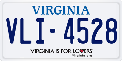 VA license plate VLI4528