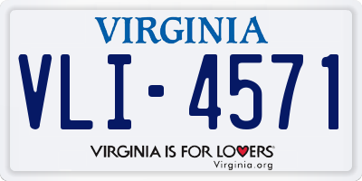 VA license plate VLI4571