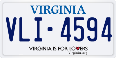 VA license plate VLI4594