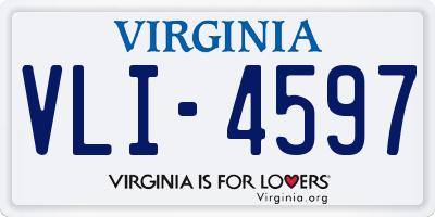 VA license plate VLI4597