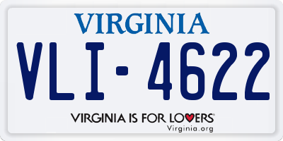 VA license plate VLI4622