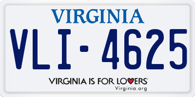 VA license plate VLI4625