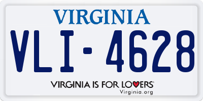 VA license plate VLI4628