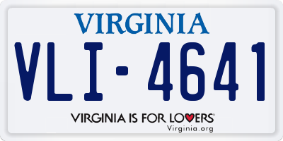 VA license plate VLI4641