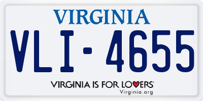 VA license plate VLI4655