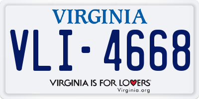 VA license plate VLI4668